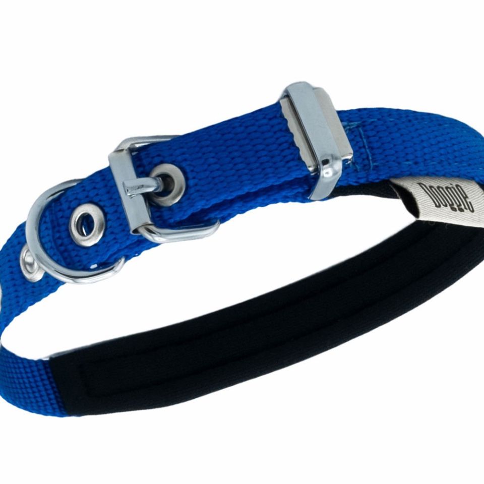 DOGGİE KONFOR DOKUMA BOYUN TASMASI ROYALMAVİ 1,5X20-25CM