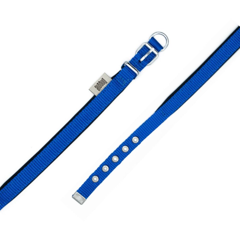 DOGGİE KONFOR DOKUMA BOYUN TASMASI ROYALMAVİ 1,5X20-25CM