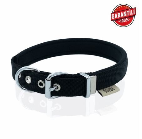 DOGGİE KONFOR DOKUMA BOYUN TASMASI SİYAH 1,5X20-25CM