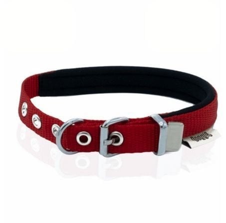 DOGGİE KONFOR DOKUMA KEMİKLİ BOYUN TASMASI KIRMIZI 2X30-35CM