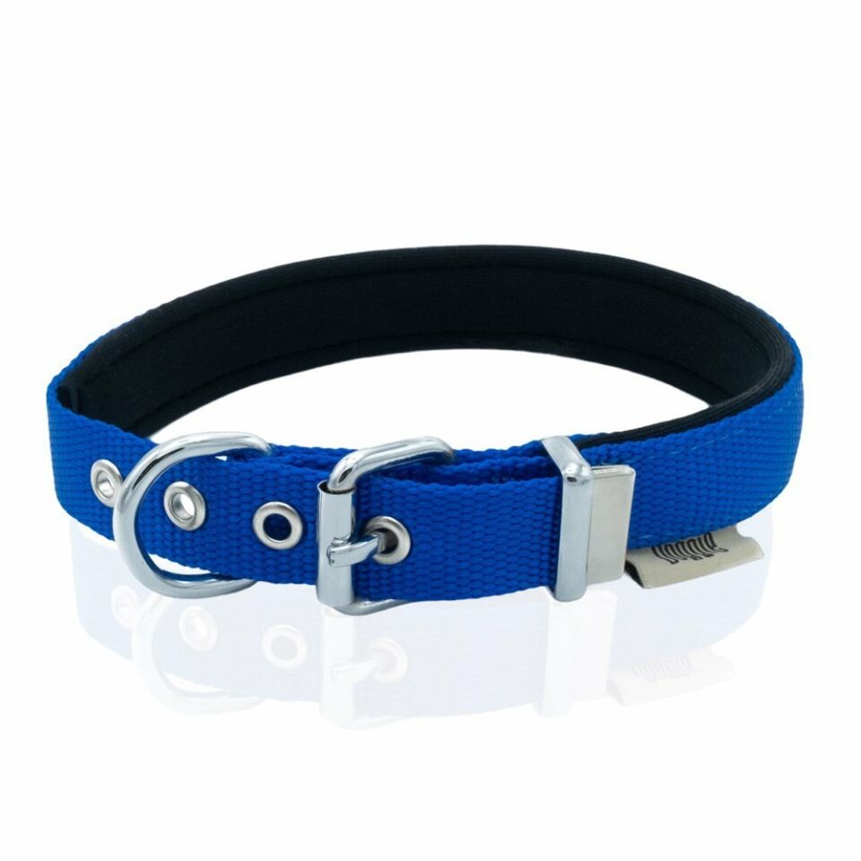 DOGGİE KONFOR DOKUMA KEMİKLİ BOYUN TASMASI ROYALMAVİ 2X30-35CM