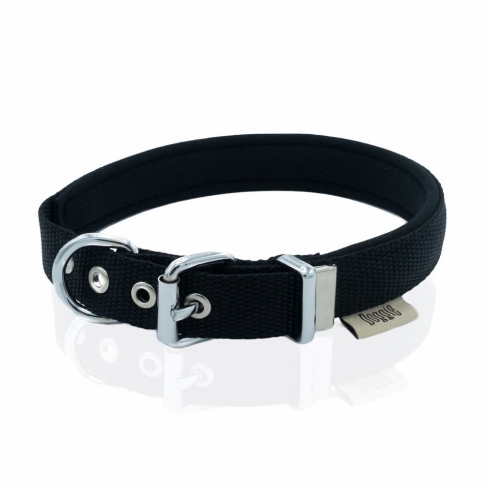 DOGGİE KONFOR DOKUMA KEMİKLİ BOYUN TASMASI SİYAH 2X30-35CM