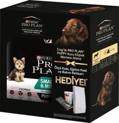 Pro Plan Puppy Small Mini Somonlu Küçük Irk Yavru Köpek Maması 3Kg (Eğitim Pedi ve Mama Ölçüm Kabı Hediyeli)