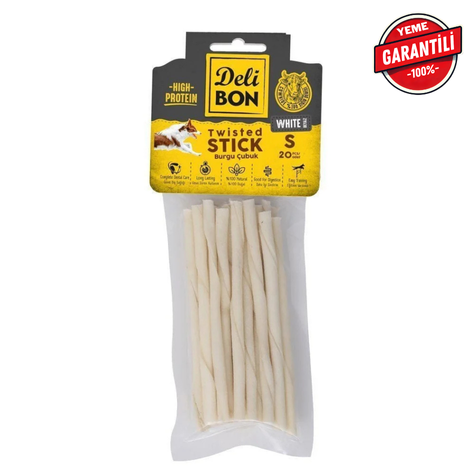 DELİBON DERİ BURGU ÇUBUK İNCE BOY 20Lİ PAKET BEYAZ İNCEX20AD.