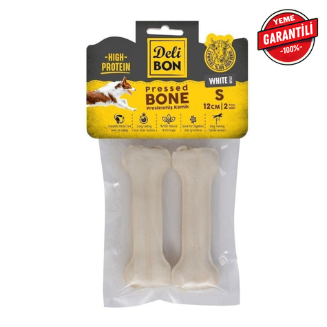 DELİBON DERİ PRES KEMİK 12CM S BOY 2Lİ PAKET BEYAZ 12CMX2AD.
