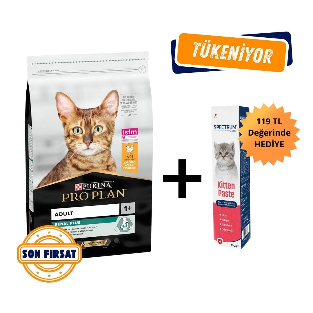 Pro Plan Renal Plus Adult Tavuklu Yetişkin Kedi Maması 10Kg