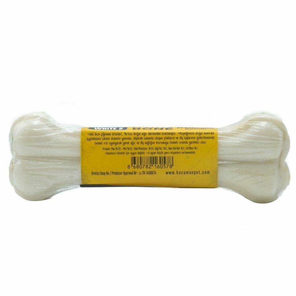 DELİBON DERİ PRES KEMİK 15CM M BOY 1Lİ VAKUM BEYAZ 15CMX1AD.