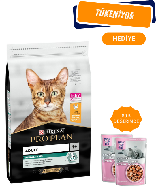 Pro Plan Renal Plus Adult Tavuklu Yetişkin Kedi Maması 10Kg