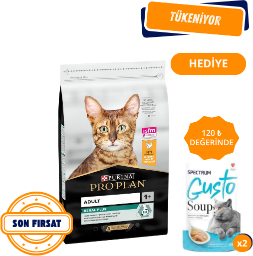 Pro Plan Renal Plus Adult Tavuklu Yetişkin Kedi Maması 10Kg