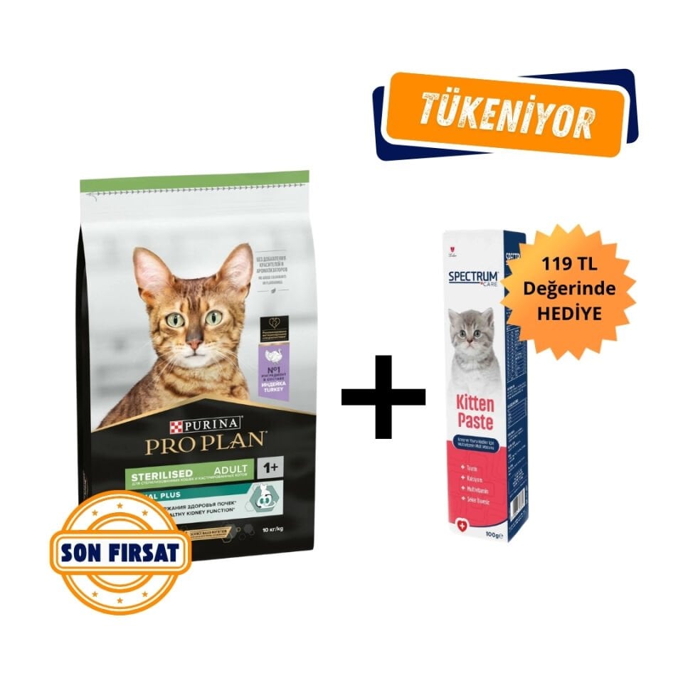 Pro Plan Renal Plus Sterilised Hindili Kısırlaştırılmış Kedi Maması 10 kg