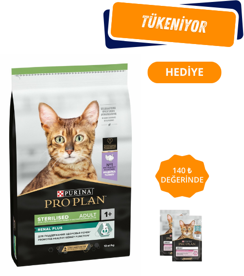 Pro Plan Renal Plus Sterilised Hindili Kısırlaştırılmış Kedi Maması 10 kg