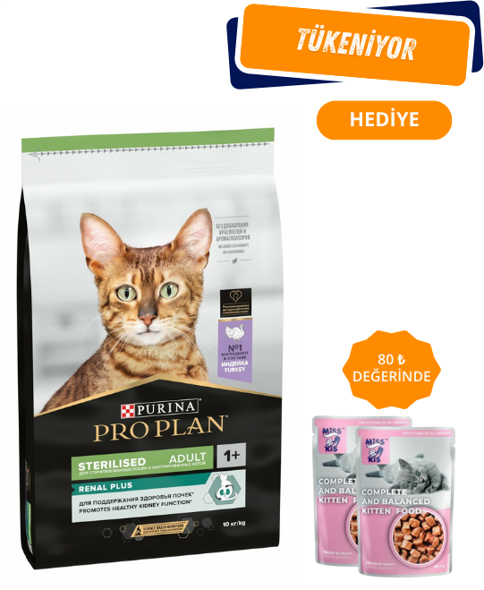 Pro Plan Renal Plus Sterilised Hindili Kısırlaştırılmış Kedi Maması 10 kg