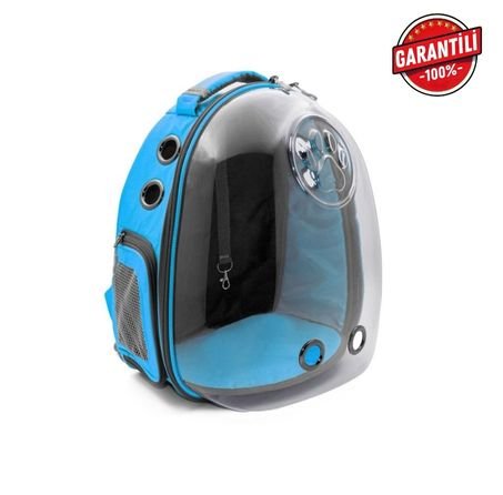 Doggie&Cattie Yeni Şeffaf Taşıma Sırt Çantası mavi