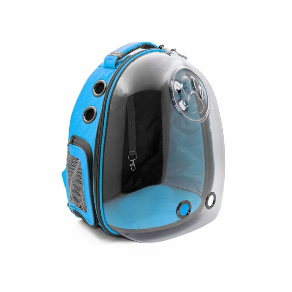 Doggie&Cattie Yeni Şeffaf Taşıma Sırt Çantası mavi
