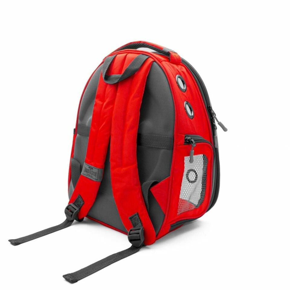 Doggie&Cattie Yeni Şeffaf Taşıma Sırt Çantası kırmızı