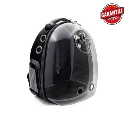 Doggie&Cattie Yeni Şeffaf Taşıma Sırt Çantası siyah