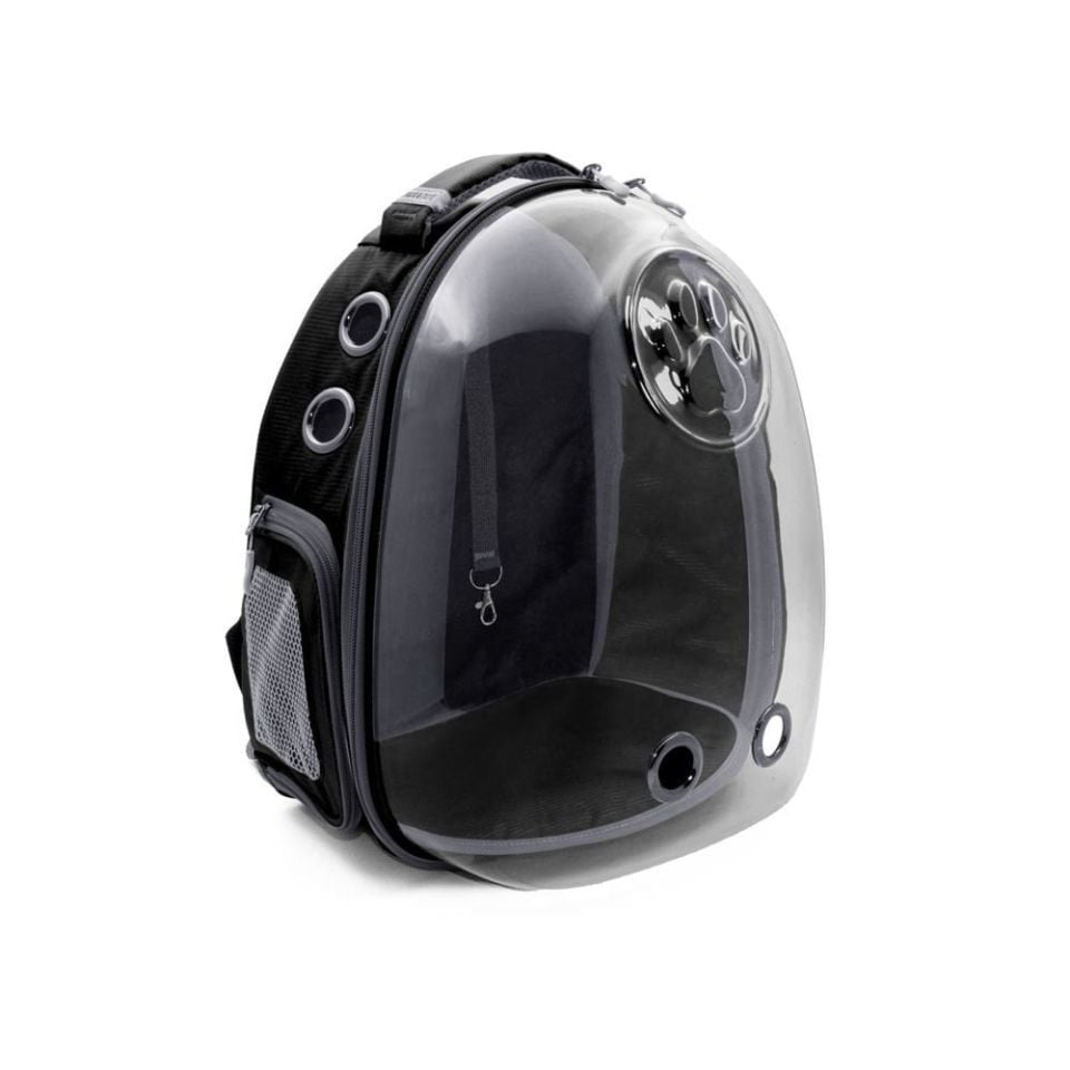 Doggie&Cattie Yeni Şeffaf Taşıma Sırt Çantası siyah