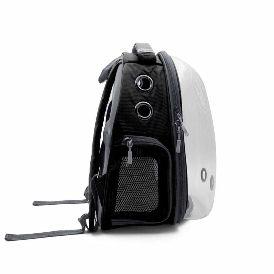 Doggie&Cattie Yeni Şeffaf Taşıma Sırt Çantası siyah
