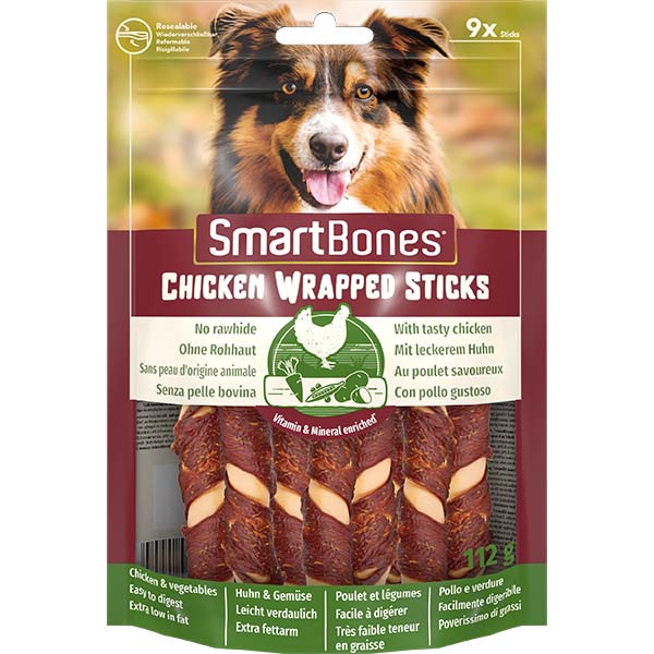 Smart Bones Tavuk Sargılı Küçük Irk Köpek Ödül Maması 112gr (9'lu)