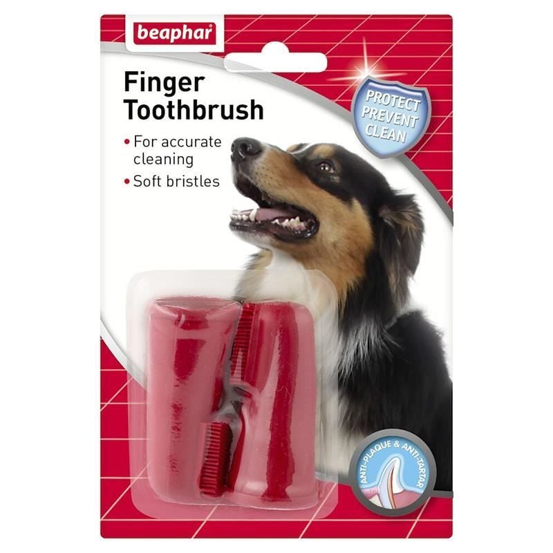 Beaphar Plastik İkili Parmağa Takılan Köpek Diş Fırçası 5cm
