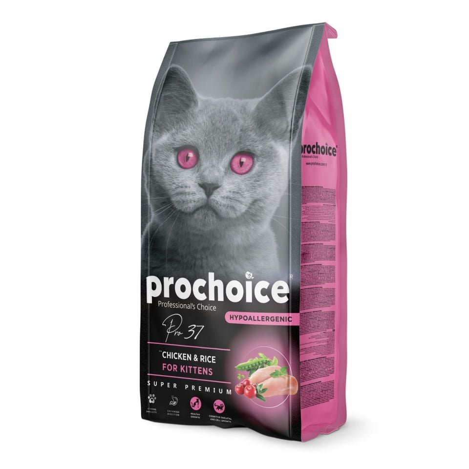 Prochoice 37 Tavuklu ve Pirinçli Yavru Kedi Maması 15 Kg