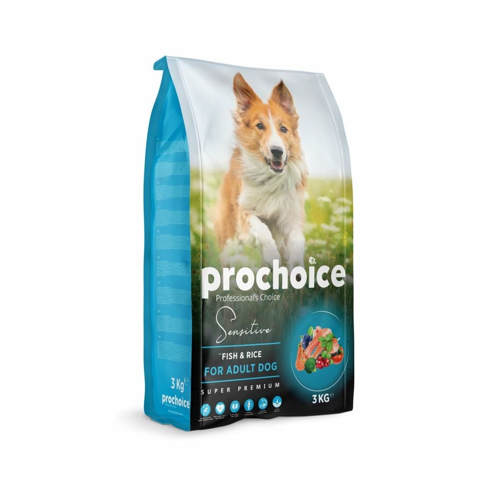 Prochoice Sensitive Skin Balık ve Pirinçli Hassas Köpekler için Yetişkin Köpek Maması 3 Kg