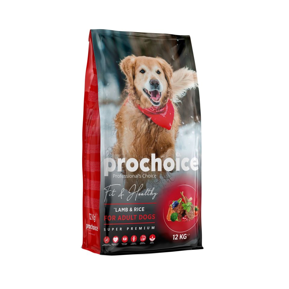 Prochoice Fit & Healthy Kuzu Etli ve Pirinçli Yetişkin Köpek Maması 12 Kg