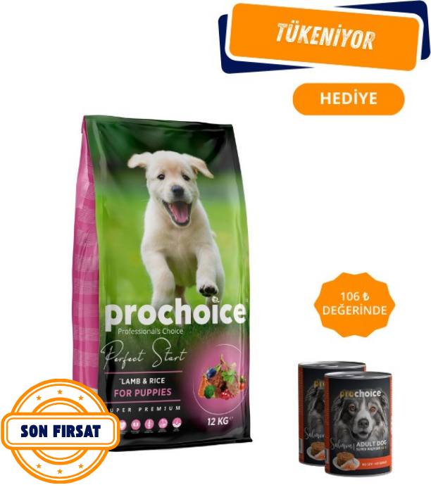 Prochoice Perfect Start Kuzu Etli ve Pirinçli Yavru Köpek Maması 12 Kg
