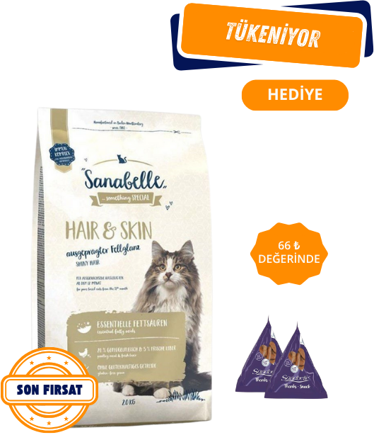 Sanabelle Hair Skin Tavuklu Yetişkin Kedi Maması 2 Kg