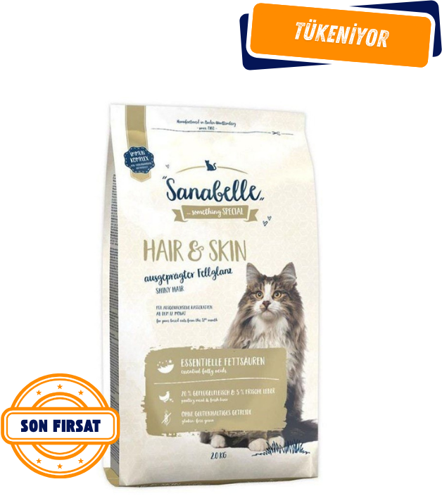 Sanabelle Hair Skin Tavuklu Yetişkin Kedi Maması 2 Kg