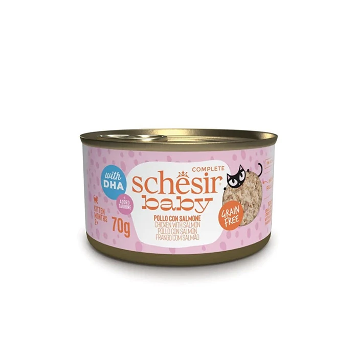 Schesir Babycat Tavuklu ve Somon Balıklı Yavru Kedi Konservesi 70 Gr