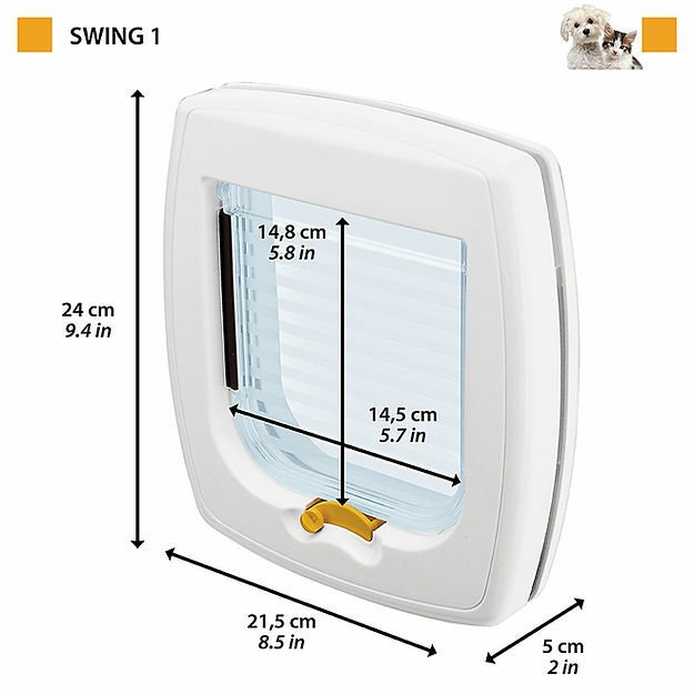 Ferplast SWING 1 KEDİ-KÖPEK KAPISI/KAHVE/14,8x14,5