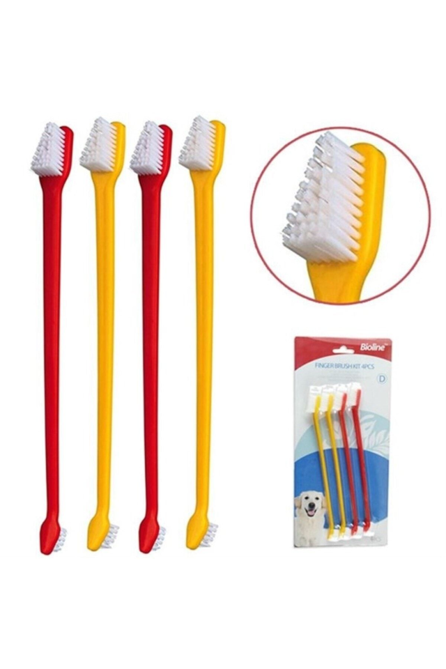 İki Uçlu Köpek Diş Fırçası 4 Lü Set