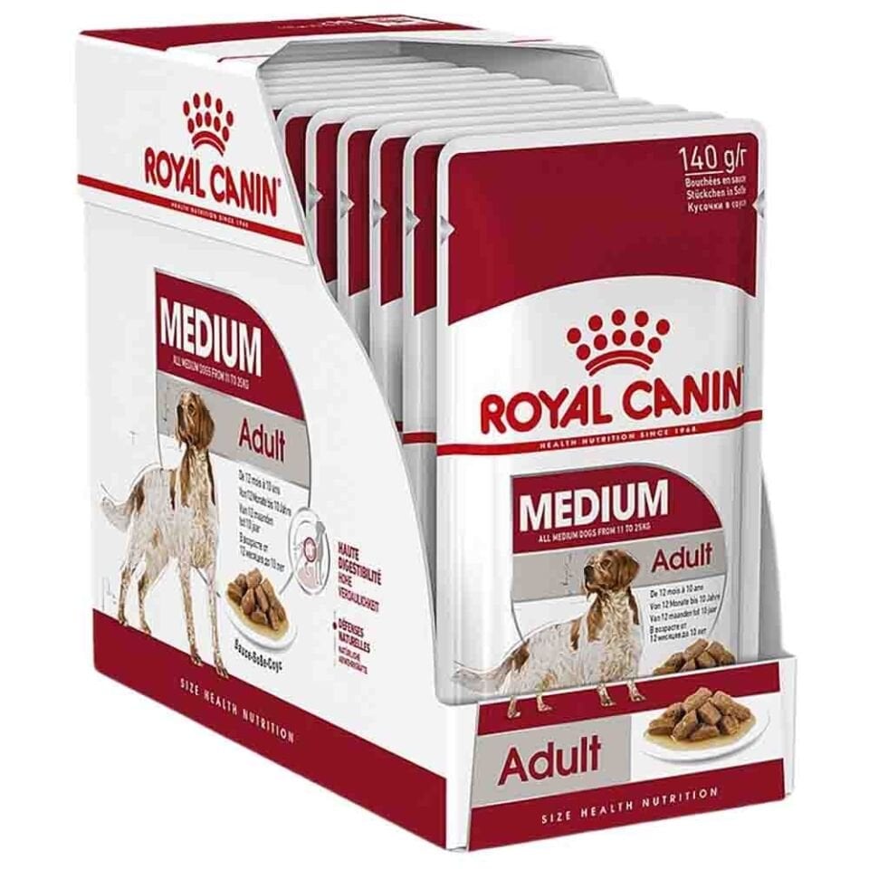Royal Canin Orta Irk Yetişkin Köpek Yaş Maması 10X140 Gr