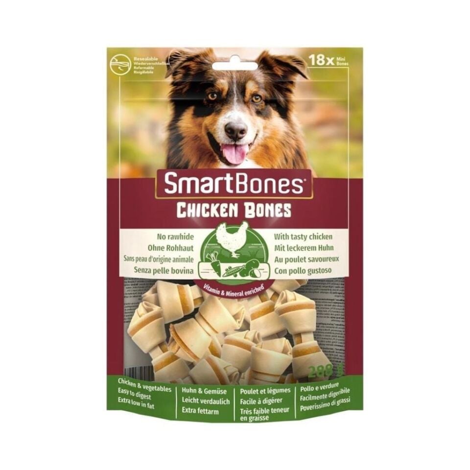 SmartBones Smart Bones Chicken Mini Köpek Ödül 18 Parça 228 Gr