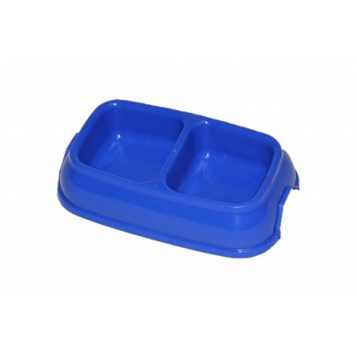 Pet Style İkili Plastik Küçük Mama ve Su Kabı Mavi