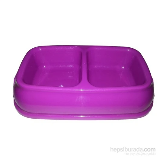 Pet Style İkili Plastik Küçük Mama ve Su Kabı Pembe