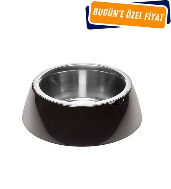 Ferplast JOLIE ÇELİK MAMA KABI / SİYAH / SMALL