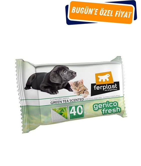 Ferplast GENICO FRESH KEDİ-KÖPEK ISLAK MENDİL / YEŞİL ÇAY