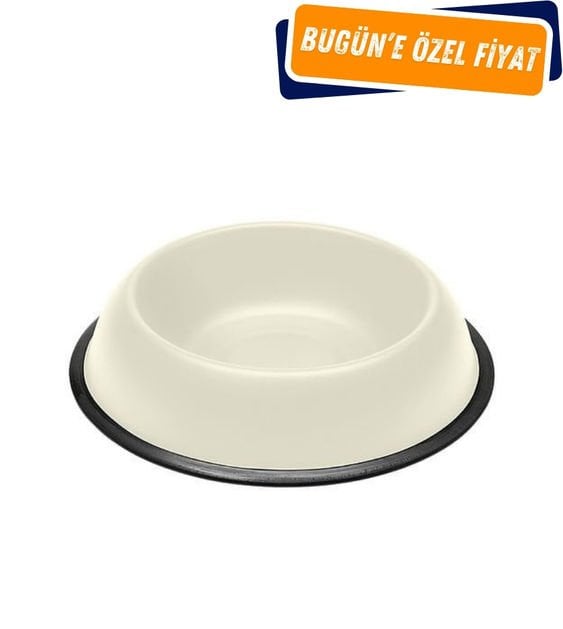 Ferplast MIRA 78 ÇELİK MAMA KABI / BEYAZ