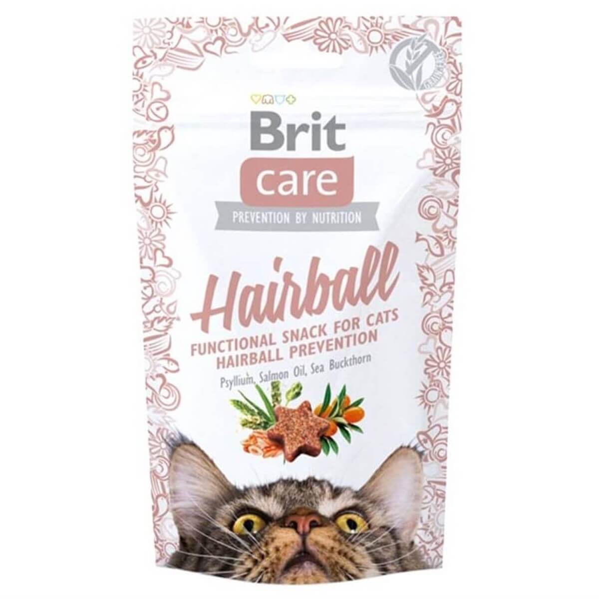 Brit Care Hairball Tüy Yumağı Önleyici Tahılsız Kedi Ödül Maması 50 Gr