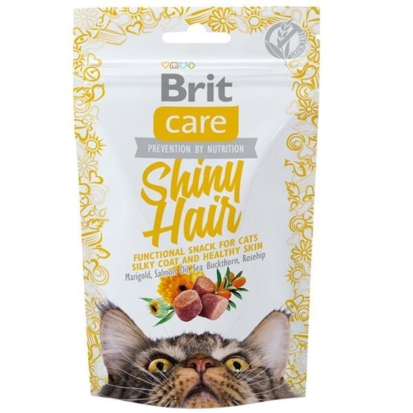 Brit Care Shiny Hair Parlak ve Sağlıklı Tüyler için Tahılsız Kedi Ödül Maması 50 Gr