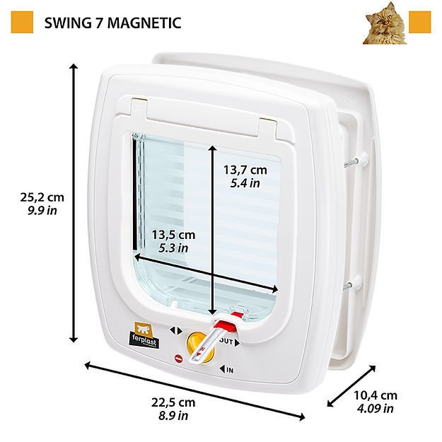 Ferplast Swing 5 Köpekler için Kapı Beyaz 13,5X13,7