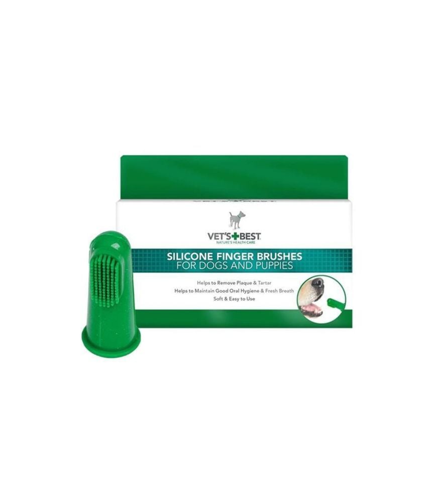 Vets Best SİLİKON BAŞLIKLI PARMAK DİŞ FIRÇASI