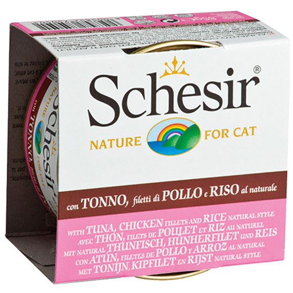 Schesir Suda Pişirilmiş Ton Balıklı ve Tavuklu Kedi Konservesi 85 Gr
