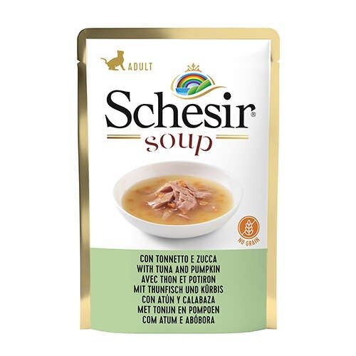 Schesir Ton Balıklı ve Bal Kabaklı Tahılsız Yetişkin Kedi Çorbası 85 Gr