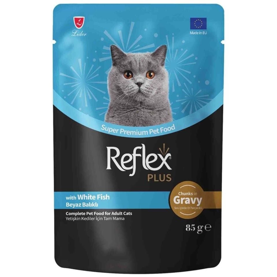 Reflex Plus Sos İçinde Parça Balık Etli Yetişkin Kedi Konservesi 85gr