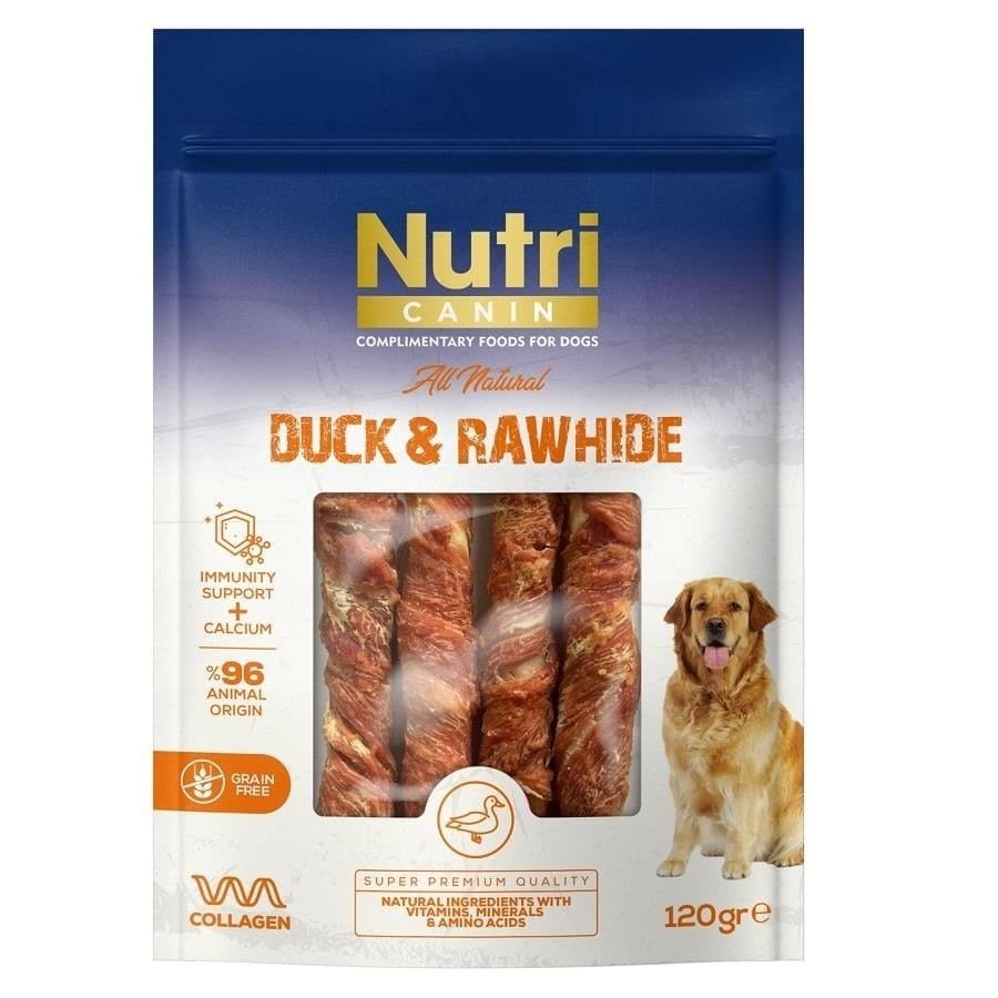 NUTRI CANIN ÖRDEK ETLİ SARILI KEMİK 120 GR