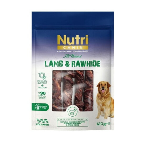 NUTRI CANIN KUZU ETLİ SARILI KEMİK 120 GR
