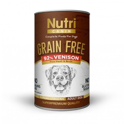 Nutri Canin Venison Tahılsız Geyik Etli ve Patatesli Köpek Konservesi 400 Gr